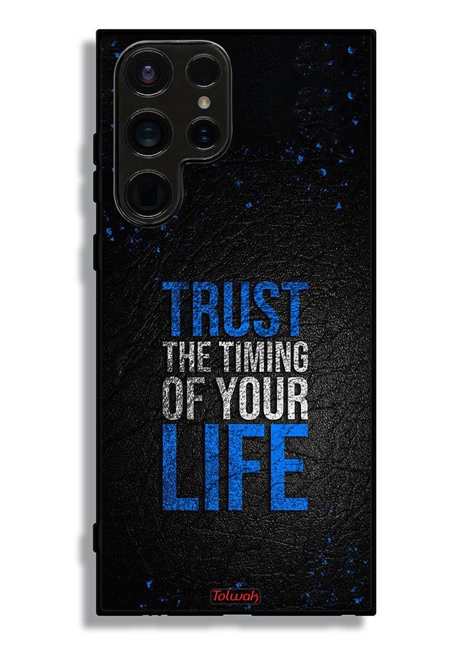 Tolwak Samsung Galaxy S23 Ultra 5G Protective Case Cover Trust The Timing Of Your Life  - Image 3