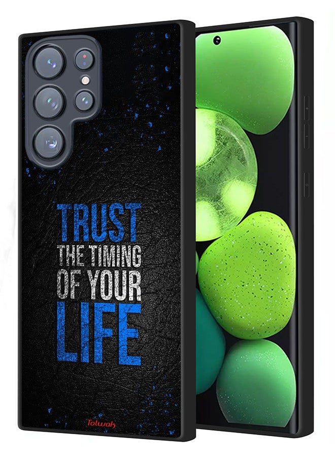 Tolwak Samsung Galaxy S23 Ultra 5G Protective Case Cover Trust The Timing Of Your Life  - Image 1