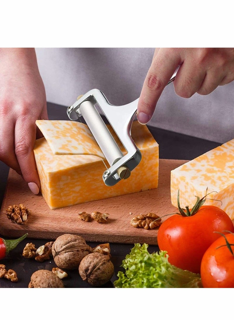 2 Pieces of Stainless Steel Cheese Spatula and 1 Piece of Cheese Planer Slicer, Special Knife for Household Cheese, Flat Cheese Slicer for Soft, Semi Hard and Hard Cheese, Perfect Cooking Tool  - Image 2