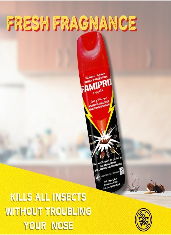 FAMIPRO  Insect Killer Black 3x400ml - Effective Indoor and Outdoor Pest Control  - Image 2