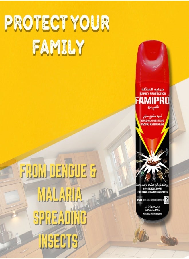 FAMIPRO  Insect Killer Black 3x400ml - Effective Indoor and Outdoor Pest Control  - Image 4