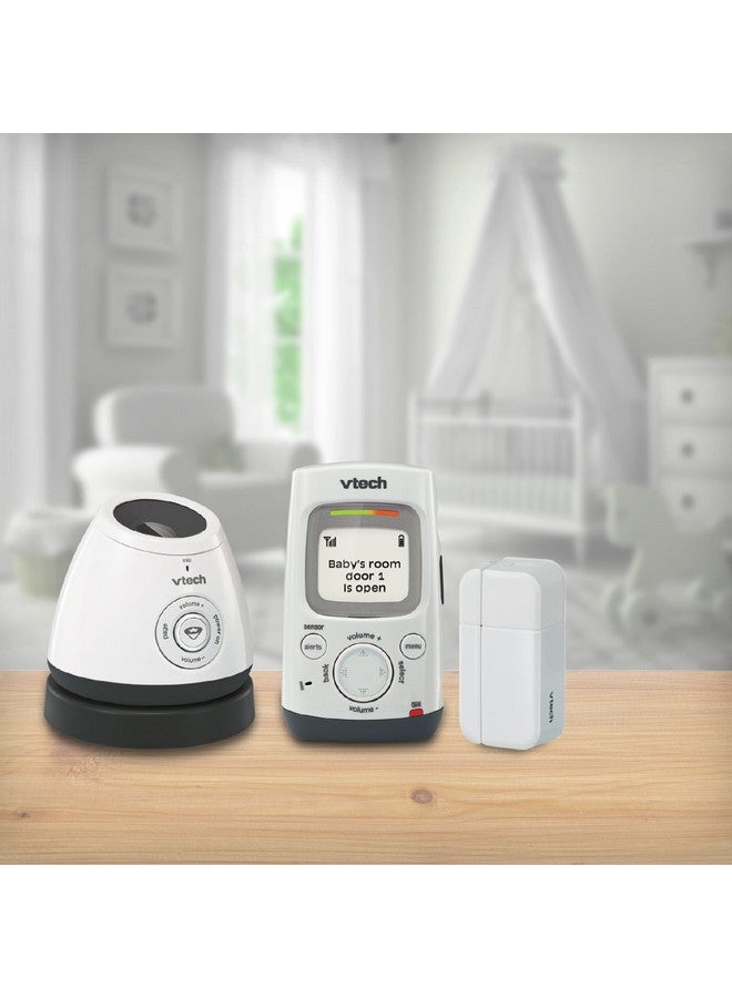 VTech DM271-102 Audio Baby Monitor with Glow-on-Ceiling Night Light, Open or Closed Door/Window Sensor, Vibrating Sound-Alert, Talk Back Intercom & Belt Clip - Image 2