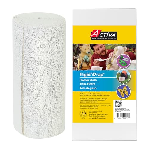 Activa Rigid Wrap Plaster of Paris Cloth Bulk Pack, 12-in x 50-ft | Ideal Sculpting Medium for Arts & Crafts - Image 1