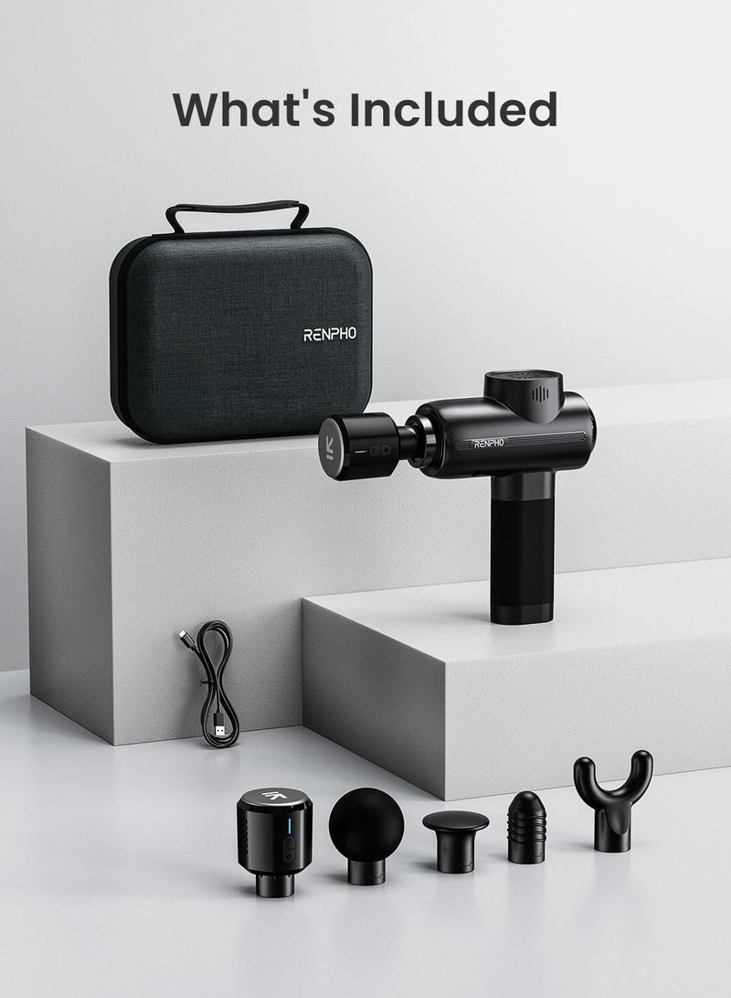 RENPHO Thermacool Deep Tissue Massage Gun with Heat & Cold Therapy | 5-Speed Handheld Muscle Massager with Carry Case, Ultra Silent, Fast Charging – For Men, Women & Athletes - Image 1