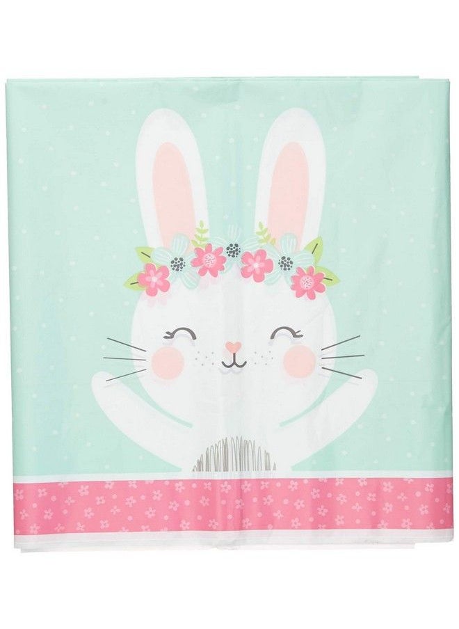 CREATIVE CONVERTING Party Supplies Bunny Party Plastic Tablecloth Tablecover Multicolor 102In X 54In  - Image 2
