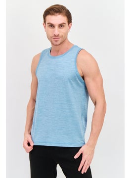 Legend Men Sportswear Fit Sleeveless Training Vest, Marine Blue  - Image 1