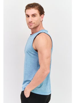 Legend Men Sportswear Fit Sleeveless Training Vest, Marine Blue  - Image 3