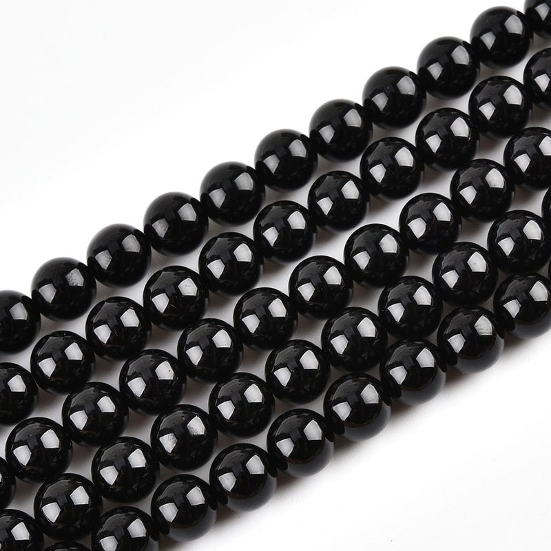 Natural Black Onyx Beads for Jewelry Making 12mm Round Semi Precious Gemstone 15 inch3132pcsstrand