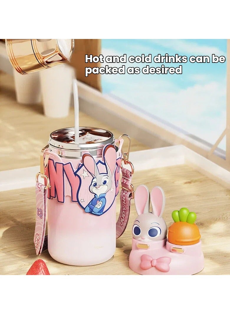 عام ترمس جودي مزدوج لشربين، يجمع بين العملية والأناقة، يلائم عادات الشرب المختلفة، وسهل الحمل بسعة 550 مل. - Image 2