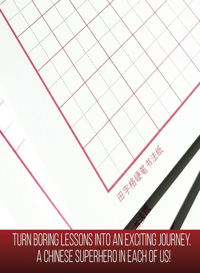 Vladi Creative Chinese Writing Practice Book - Calligraphy Paper Character Exercise Workbook Tianzige, 100 Sheets, 5 Notebook Pads - Image 4