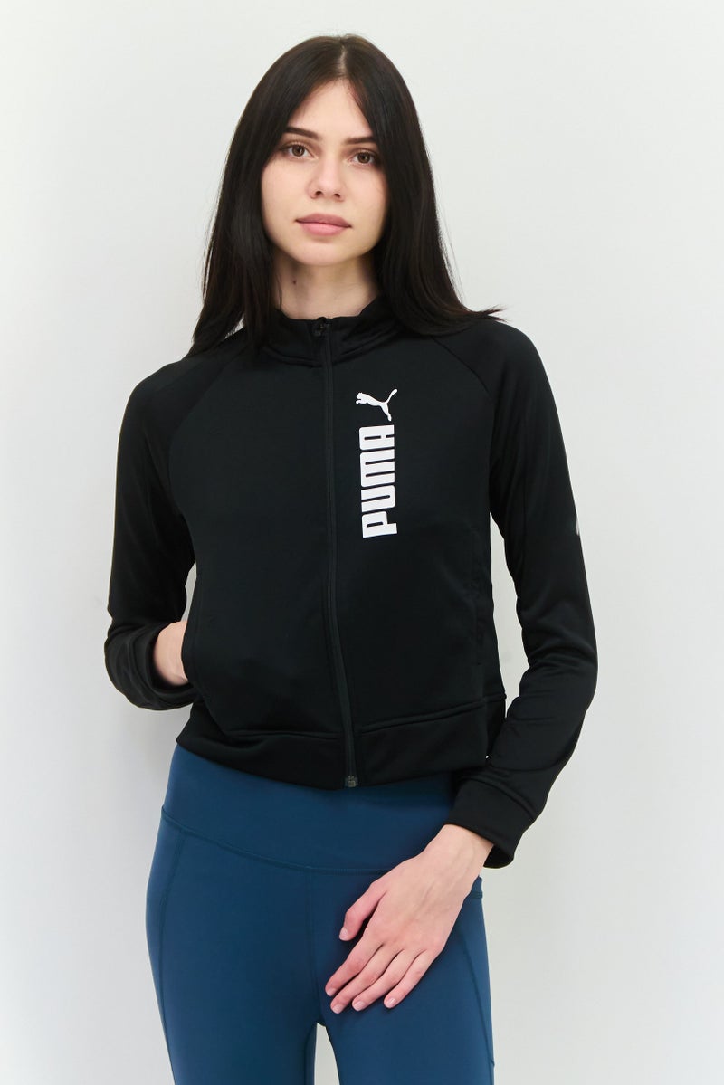 PUMA Women Sportswear Fit Long Sleeves Outdoor Sweatshirt, Black/White  - Image 1