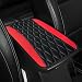 ongfuwu Car Center Console Cushion Pad 1272752 Leather Waterproof Auto Armrest Seat Box Protector Car Center Console Cover Universal Interior Decor Car Accessories for SUV Truck Red - Image 2