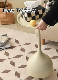 TOMSHOO Italian Light Luxury Tea and Coffee End Table Modern Decorative Sofa Side Table Graphite White 60cm×40cm  - Image 5