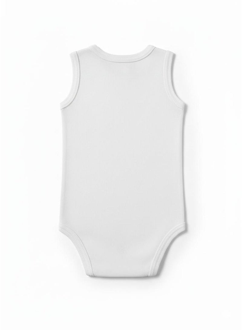 Baby Bodysuit | Sleeveless White Romper - Image 3