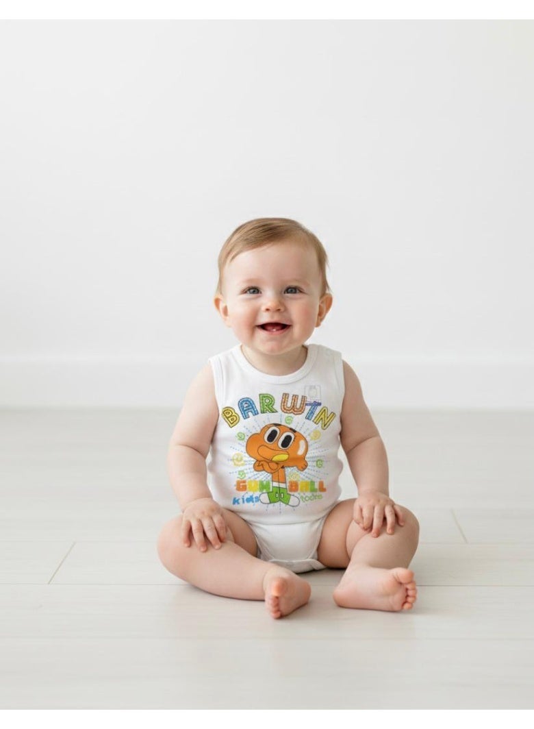Baby Bodysuit | Sleeveless White Romper - Image 2
