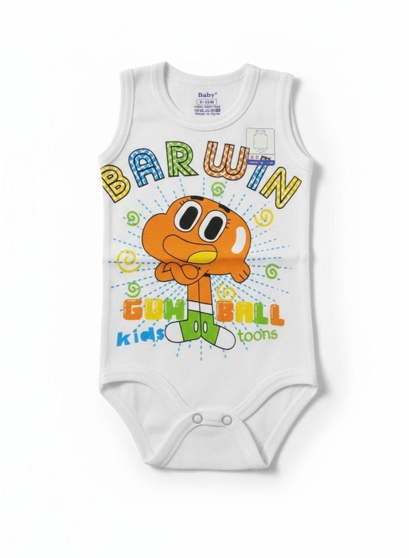 Baby Bodysuit | Sleeveless White Romper - Image 1