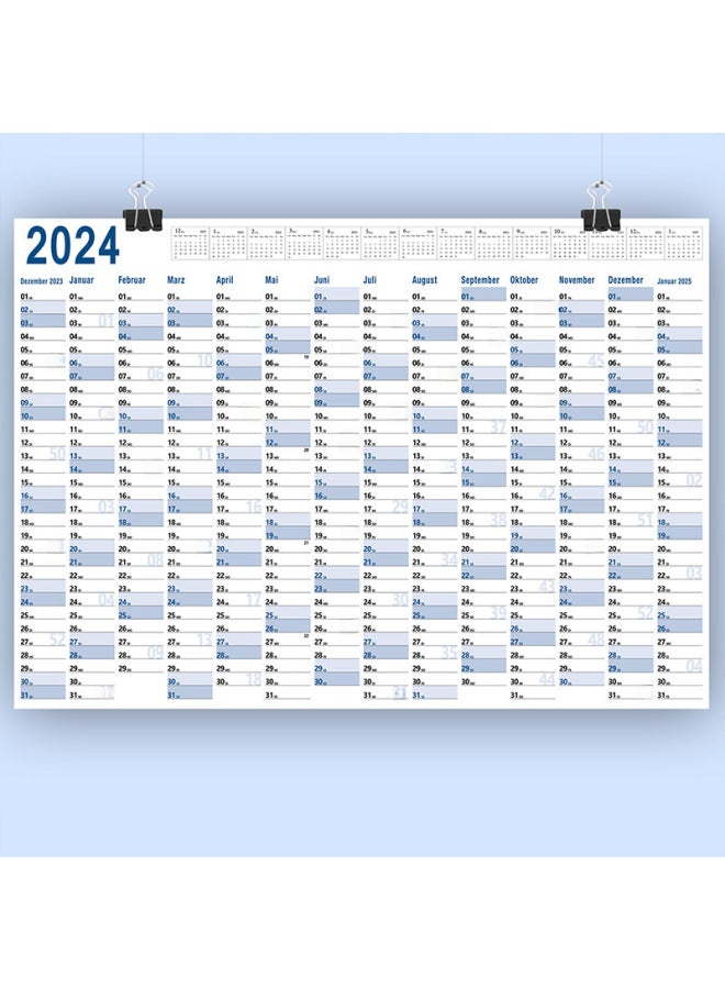 Chic Calendar European And American Style Wall Calendar Creative Simple Memo Schedule With Double-sided Patch Stickers - Image 2