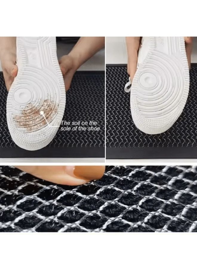 Generic Non-Slip Outdoor Mat – Entryway Rug for Front Door, Kitchen & Garage – Traps Dirt & Moisture – Rubber Backed 44x76 cm -Grey  - Image 4