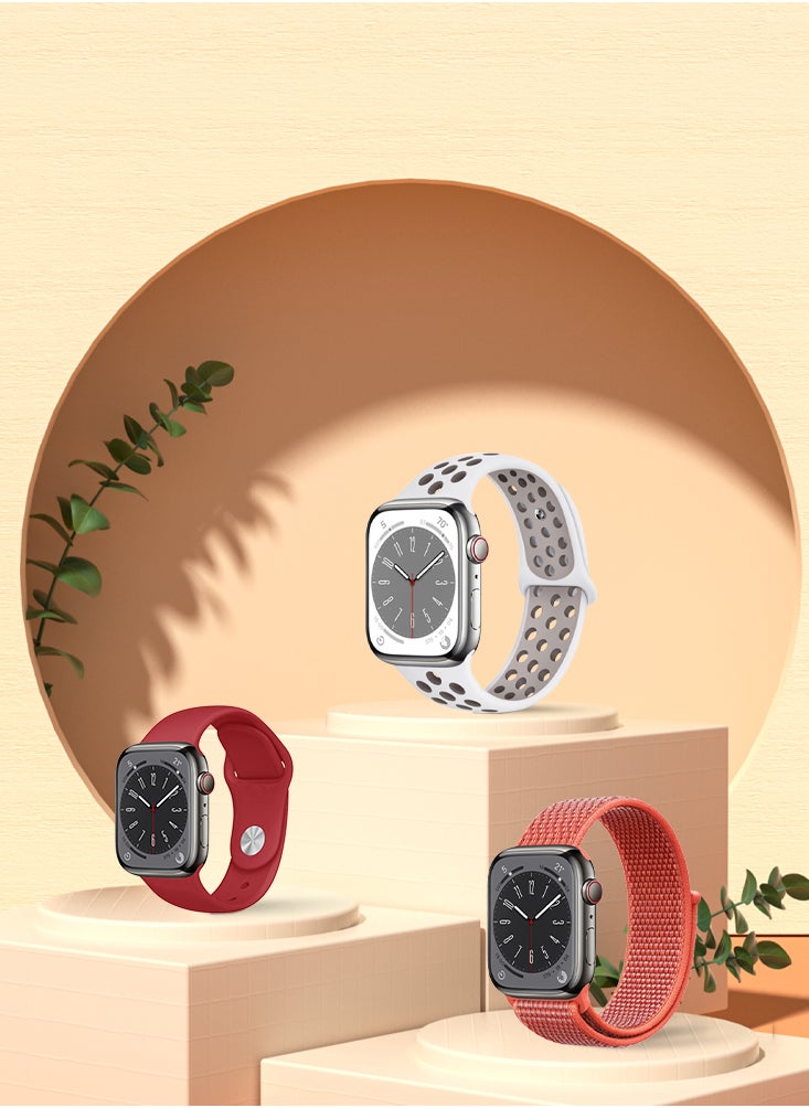 Perfii - 3pcs Apple Watch Strap 42/41/40/38mm Replacement for Apple Watch Series 10/9/8/7/6/5/4/SE - Image 1