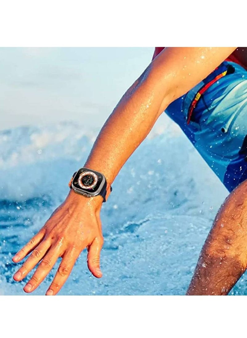 New Silicone Band Compatible with Apple Watch Ultra Ocean 42/44/45/49mm Strap for iWatch Series Ultra 8 7 6 5 SE
