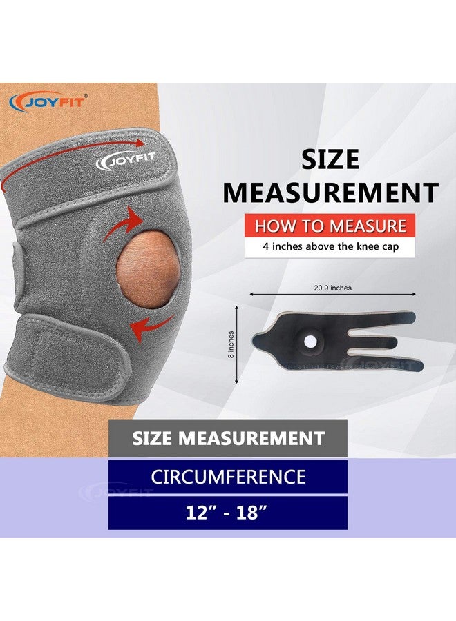 JoyFit Knee Cap - Knee Support With Anti Slip Design, Adjustable, Breathable Neoprene Knee Brace For Arthritis, Pain Relief, Sports Activities Gym Workouts For Men & Women (Pair), Free Size - Image 3