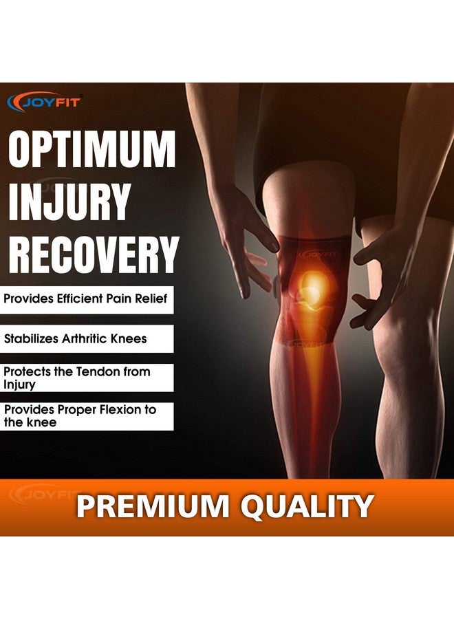 JoyFit Knee Cap - Knee Support With Anti Slip Design, Adjustable, Breathable Neoprene Knee Brace For Arthritis, Pain Relief, Sports Activities Gym Workouts For Men & Women (Pair), Free Size - Image 4