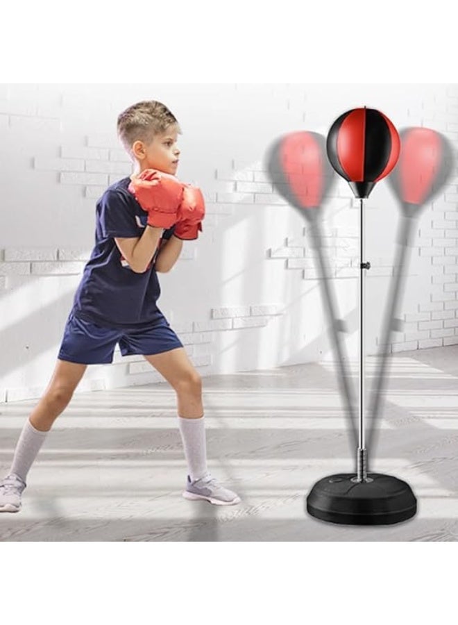 Kids Boxing Set with Punching Bag, Gloves, Adjustable Stand & Rebound Ball – For Boys and Girls Ages 3–10 - Image 4