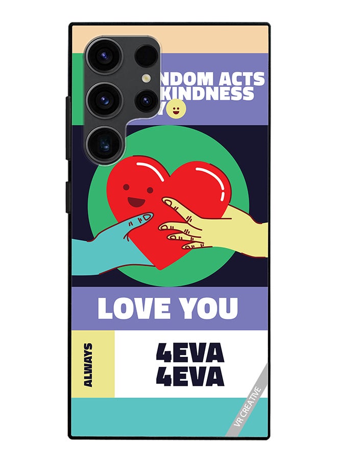VR CREATIVE Protective Case Cover For Samsung Galaxy S24 Ultra Act Of Kindness Design Multicolour - Image 1