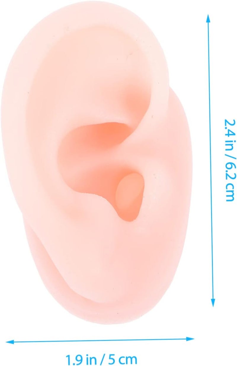DIYEAH Silicone Ear Model Piercing Practice Tool Jewelry Earring Display Fake Ear - Image 2