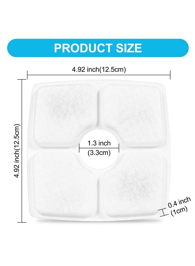 سيسو فلتر بديل لنافورة القطط، فلاتر مياه للقطط بنظام ترشيح ثلاثي المراحل لنافورة الحيوانات الأليفة الأوتوماتيكية سعة 84 أونصة/2.5 لتر، عبوة من 8 قطع - Image 5