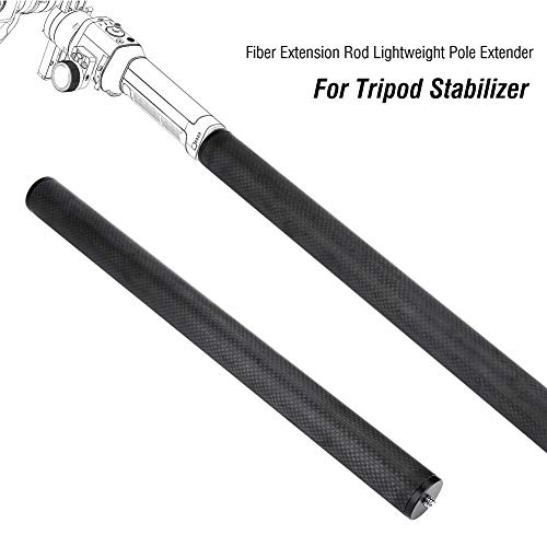 ZERONE Tripod Extension Tube for Gimbal, Carbon Fiber Extension Rod Lightweight Pole Extender Accessory for Tripod Stabilizer - Image 2
