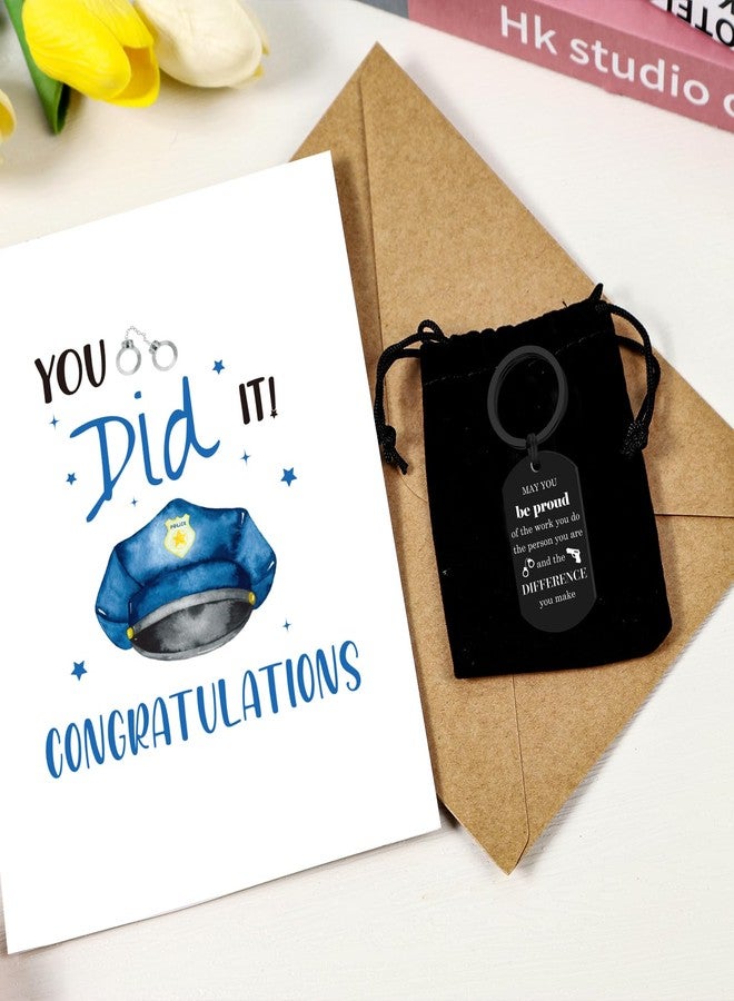 Keluna Police Academy Graduation Gifts Set - Police Academy Graduation Card with Keyring Policeman Officer Etirement Congratulation Promotion Gift for Men Women Him Her Son Daughter Brother Sister - Image 4