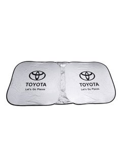 TOYOTA Combo Buy Car Seat Dust Dirt Protection Cover  2 Pieces Set, Beige And Car Windshield Sunshade Car Sun Shade UV Rays And Heat Protector  - Image 3