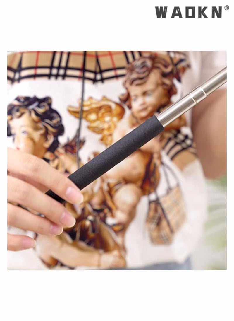 WAOKN Telescopic Pointer Stick with Hand Lanyard, Teacher Pointer for Classroom Presentation Pointers for Teachers Hand Pointer Extendable Pointer Stick Retractable Pointer Pen Whiteboard Pointer  - Image 2