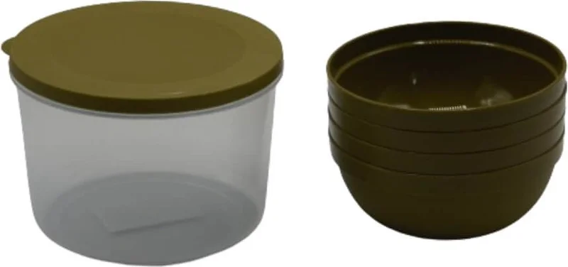بييف Measured Storage Container Bowl Set 5 Pieces Green