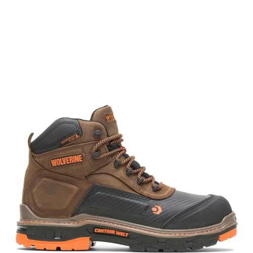 Wolverine Men'sOverpass 6" Mid Composite Toe Waterproof Work Boot, Summer Brown, 9 X-Wide - Image 1