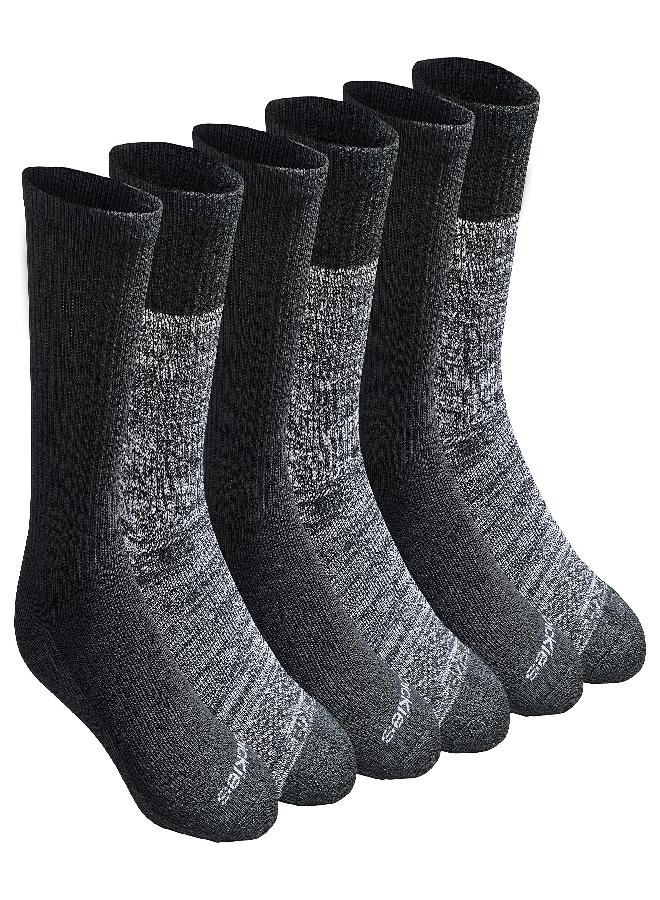 Dickies Dickies Men's Dri-tech Moisture Control Crew Socks Multipack, Black Free Run (6 Pairs), Shoe Size: 6-12 - Image 1