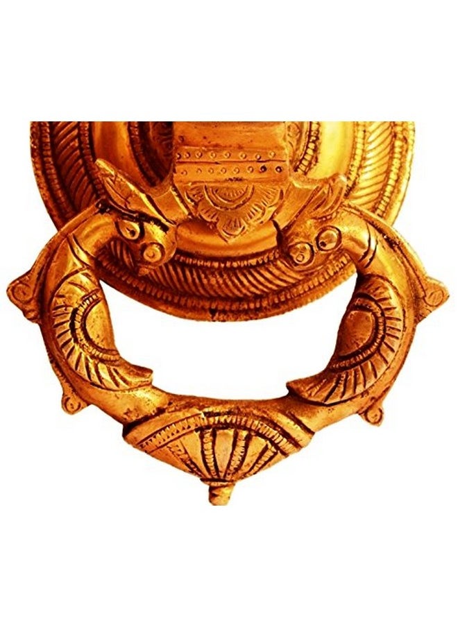 Purpledip Purpledip Solid Heavy Brass Door Knocker Drawer Pull Ring Handle Knob 'Royal Touch' (11134)  - Image 2