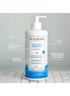 Doliderm Doliderm Hydrating Body Milk with Organic Shea Butter, Organic Sweet Almond Oil, and Allantoin - 500ml  - Image 2