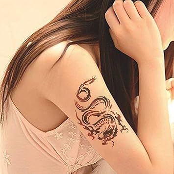 Yesallwas Temporary Tattoo Dragon for MenTeens GuysKids Boys8 Sheets Waterproof Long Lasting Fake Tattoos Stickers for Arms Shoulders Chest Back Biker Tattoos 9cmx19cm354x748inchesLxW - Image 2