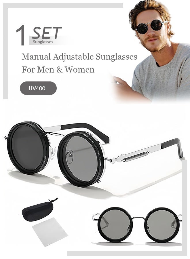 ND Sunglasses , Manual Adjustable Sunglasses for Men & Women, 1-9 Rotatable Light Control, Polarized, UV400 Protection, for Driving, Fishing, Travel, Outdoor Activities - Image 1