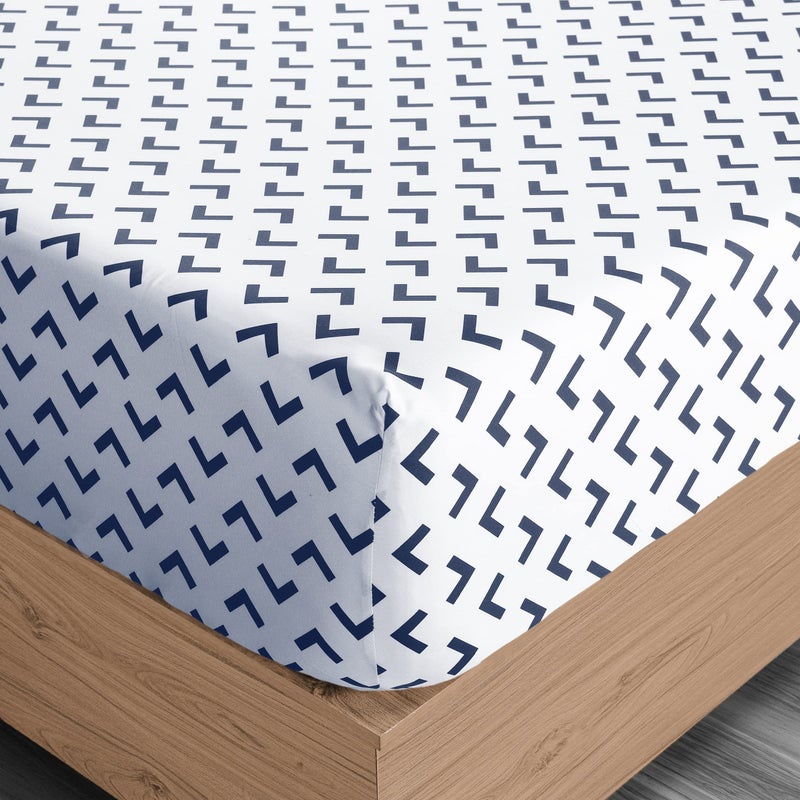 Utopia Bedding Queen Sheet Set, Soft Microfiber 4 Piece Bed Sheets with 15" Deep Pocket - Easy Care Brushed Microfiber (Arrows - Navy) - Image 4