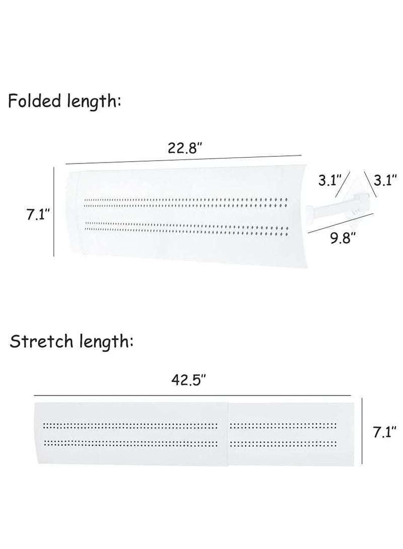 يلا جوي عاكس هواء مكيف هواء قابل للسحب، حواجز تكييف هواء مكيف سبليت، جناح زجاج أمامي قابل للتعديل مضاد للهب المباشر - Image 2