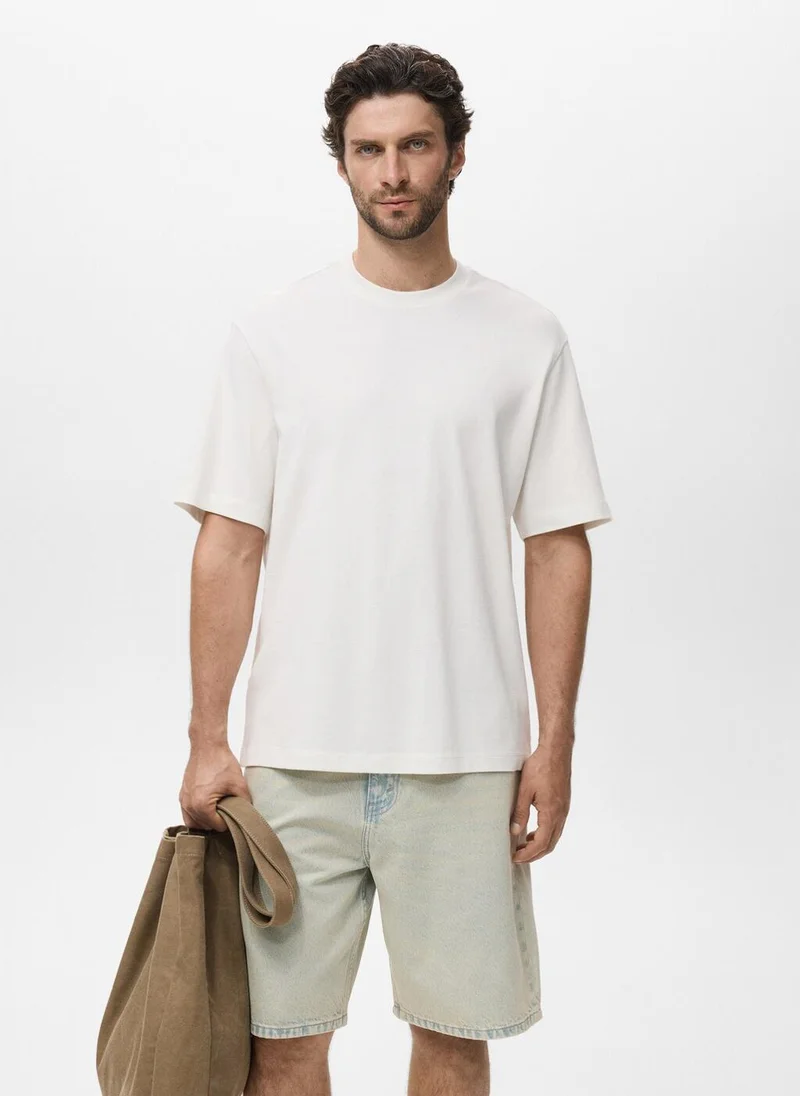 Mango Man 100% cotton relaxed-fit t-shirt