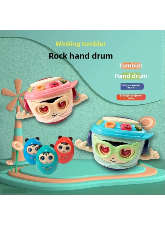 Internet Celebrity Children's Toy Hand-clapping Drum Puzzle Early Education Baby Music Clap Drum Tumbler Baby Toy Boys And Girls-Color:RS5686 Hand Drum Tumbler (6 In A Display Box) - Image 3