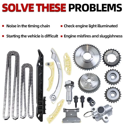 MITZONE Head Gasket Set & Timing Chain Kit & Water Pump Compatible with 2008-13 Chevrolet Malibu 10-15 Equinox L4 2.4L 2.2L 2.0L DOHC Head Gaske, 9-4201S 94201S C6209S 9-4201SX 94201SX - Image 5