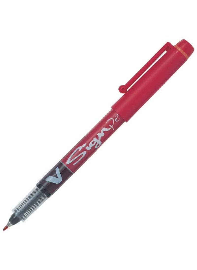 PILOT Pilot V-Sign Pen -Pilot signature Pen-Red  - Image 2