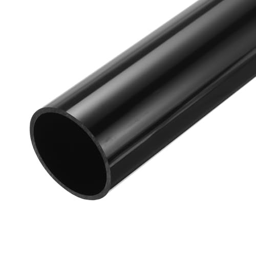 MECCANIXITY 2.5 Inch PVC Rigid Tube Round Pipe Hardware Tubing 57mm ID 63mm OD 350mm Black High Impact for Water Pipe Crafts Cable Sleeve - Image 1