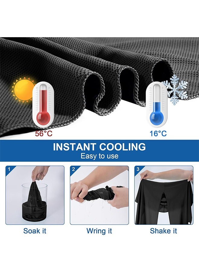 Generic 3Pcs Cooling Hoodie Towels for Neck and Face, UPF 50 Sun Protection & Instant Cooling, Ice Towels for Hot Weather, Soft Breathable Towel for Sport, Work Out, Gym, Camping & More Activities - Image 3