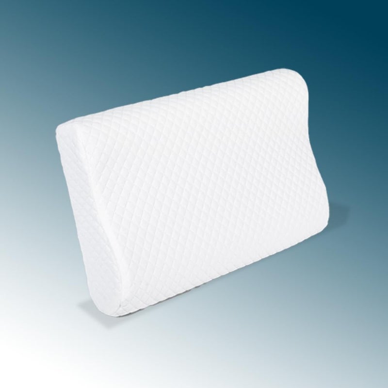 HELPVAY HELPVAY Memory Foam Cervical Pillow Orthopedic Contoured Neck and Shoulder Support for Sleeping Standard 21 X 13 X 4 Inch 1 Year Warranty Single Pack - Image 1